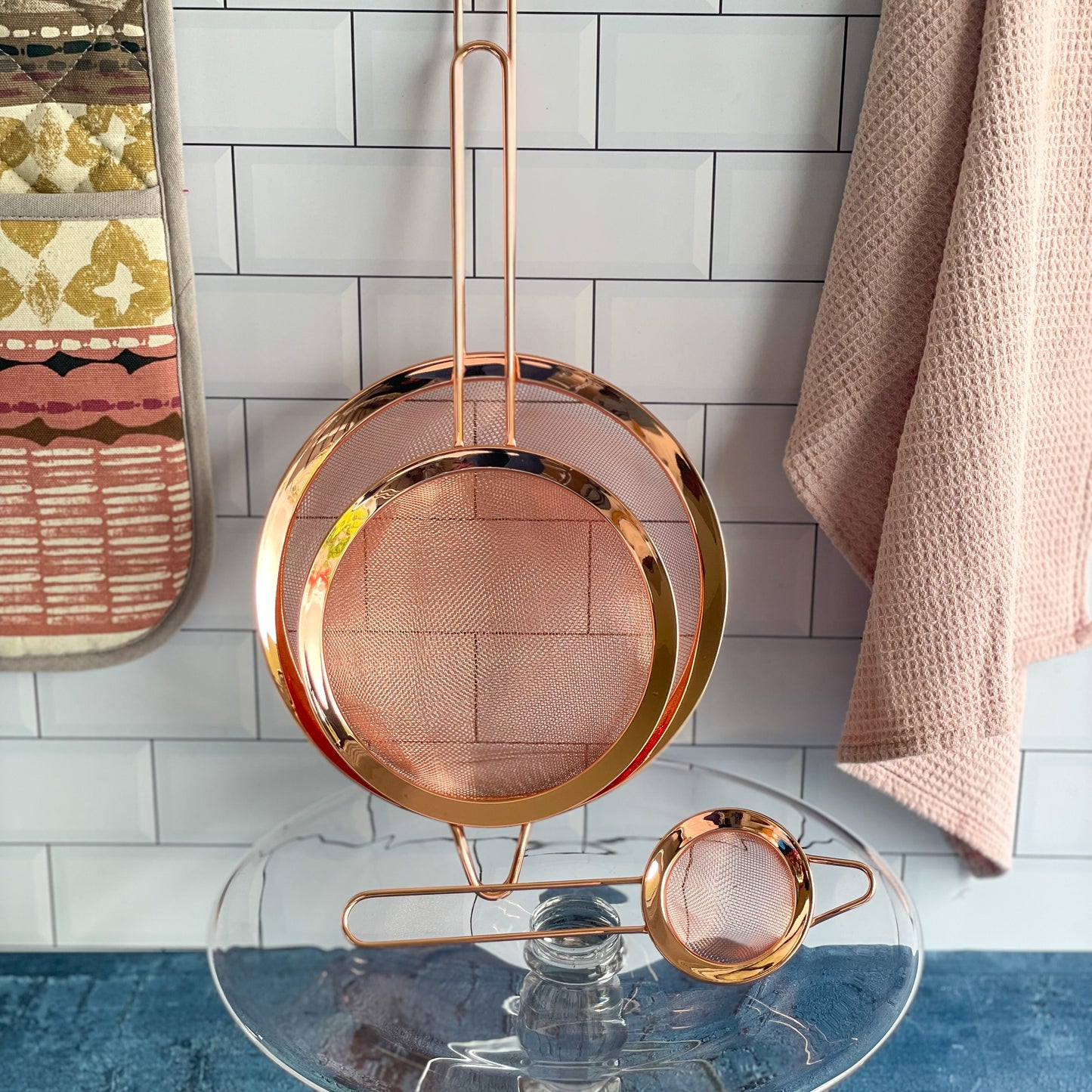 Rose Gold Sieve Set of 3 - Stainless Steel